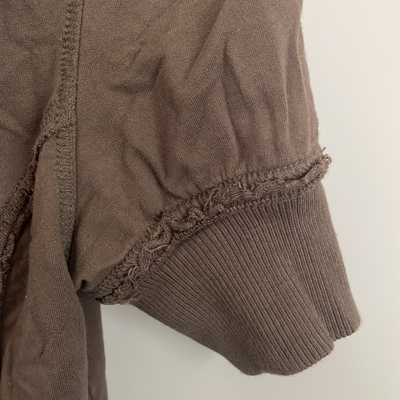 Mossimo Shacket- dark Taupe-Brown Short sleeves Half button Front pocket- Latge - Picture 7 of 10